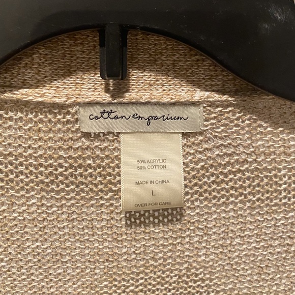 COTTON EMPORIUM (Stitch Fix) Valerie Texture Two Picket Cardigan, Sz L - Picture 4 of 5